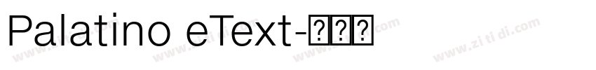 Palatino eText字体转换 Palatino eText字体转换